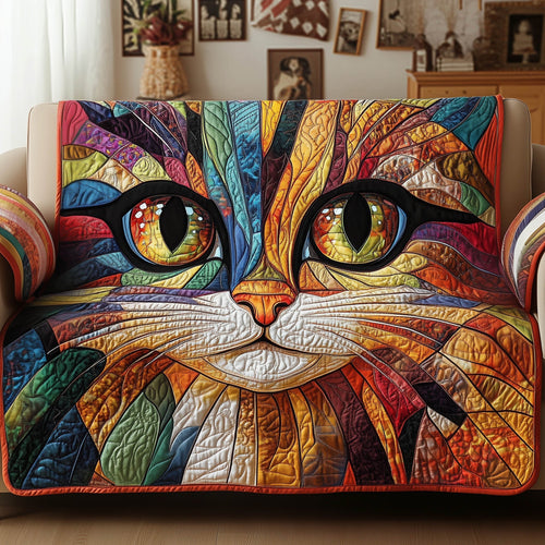 Rustic Catitude Quilted Sofa Cover GFTONT4966