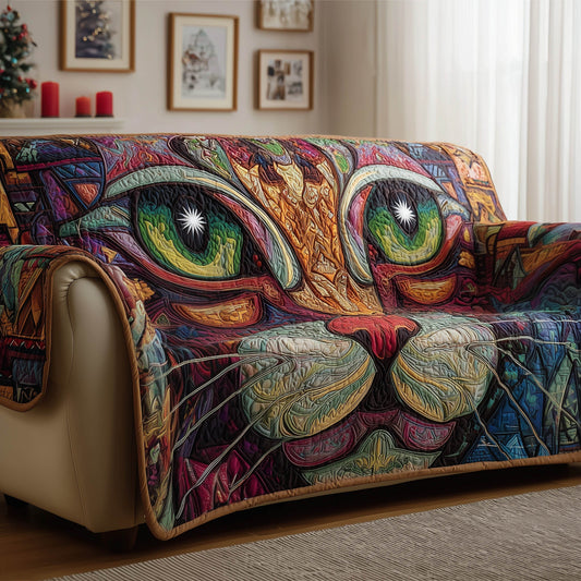 Rustic Catitude Quilted Sofa Cover GFTONT4967