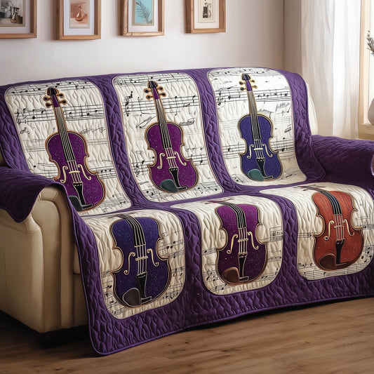 Rustic Violin Quilted Sofa Cover GFTONT4980