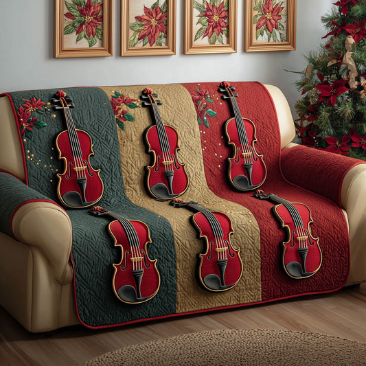 Violin Harmony Quilted Sofa Cover GFTONT4989