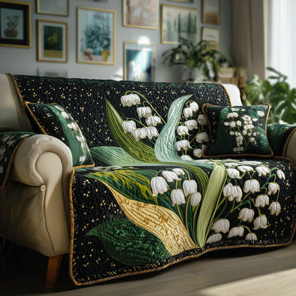 Lily of the Valley Quilted Sofa Cover GFTONT5006