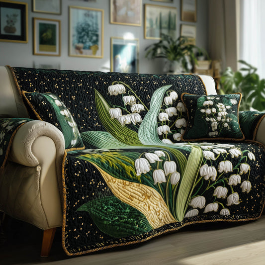Lily of the Valley Quilted Sofa Cover GFTONT5006