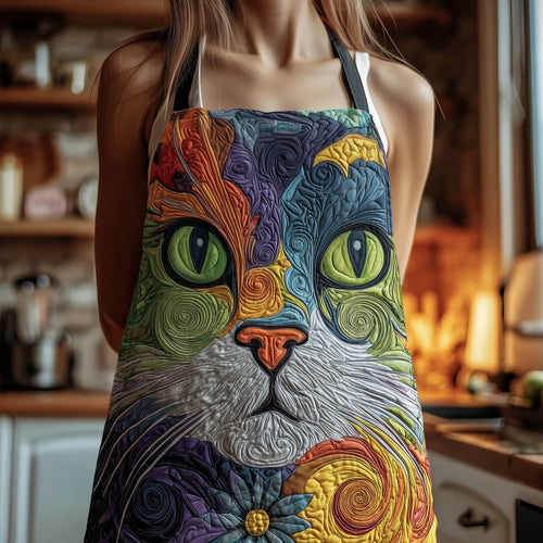 Swirly Cat Quilted Apron GFTONT5019