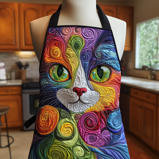 Swirly Cat Quilted Apron GFTONT5021