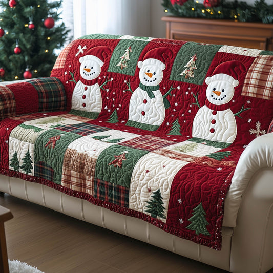 Snowman Quilted Sofa Cover GFTONT5044