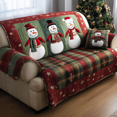 Snowman Quilted Sofa Cover GFTONT5045