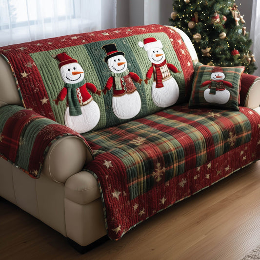 Snowman Quilted Sofa Cover GFTONT5045