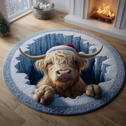 Farmstead Cow Quilted Round Mat GFTONT5054