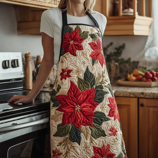 Poinsettia Quilted Apron GFTONT5072