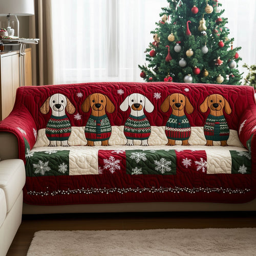 Charming Dachshund Quilted Sofa Cover GFTONT5083