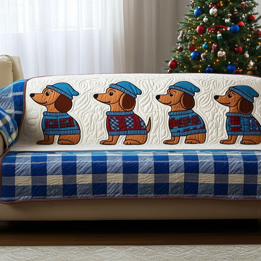 Adorable Dachshund Quilted Sofa Cover GFTONT5084