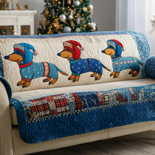 Adorable Dachshund Quilted Sofa Cover GFTONT5085