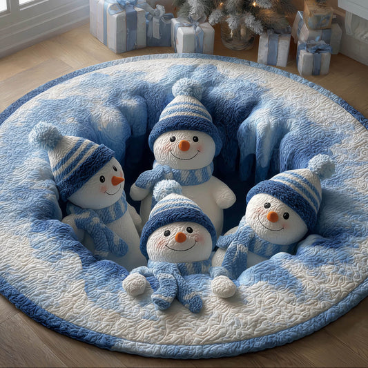 Festive Snowman Quilted Round Mat GFTONT5087