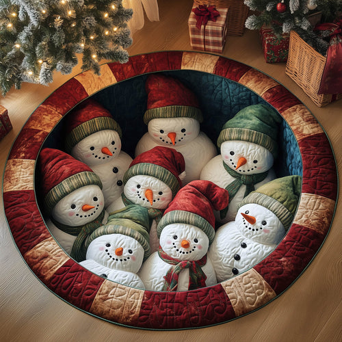 Festive Snowman Quilted Round Mat GFTONT5088