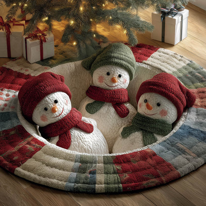 Festive Snowman Quilted Round Mat GFTONT5089