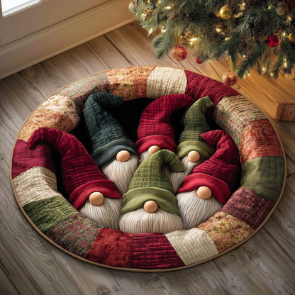 Festive Gnome Quilted Round Mat GFTONT5093