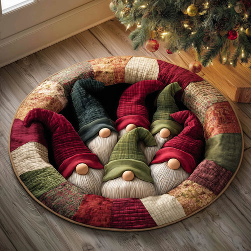 Festive Gnome Quilted Round Mat GFTONT5093