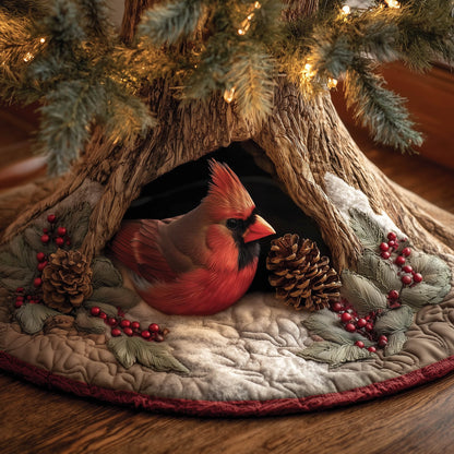 Cardinal Nest Quilted Tree Skirt GFTONT5098