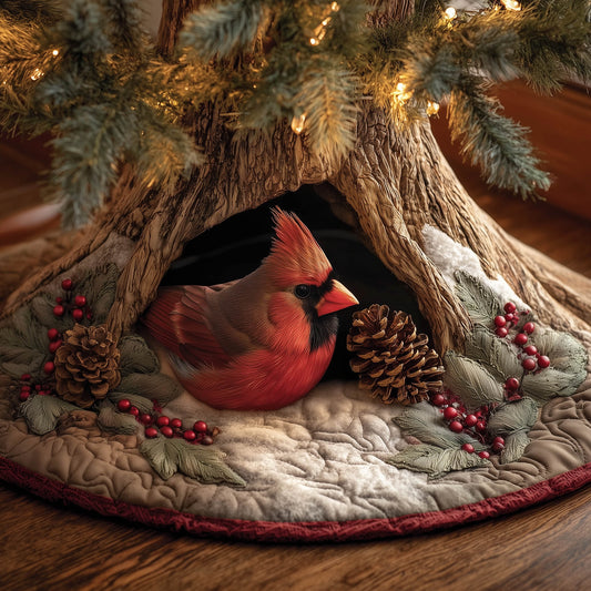 Cardinal Nest Quilted Tree Skirt GFTONT5098