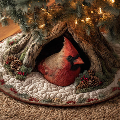 Cardinal Nest Quilted Tree Skirt GFTONT5099