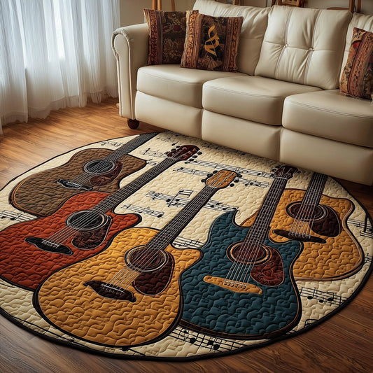 Acoustic Guitar Quilted Round Mat GFTONT5104