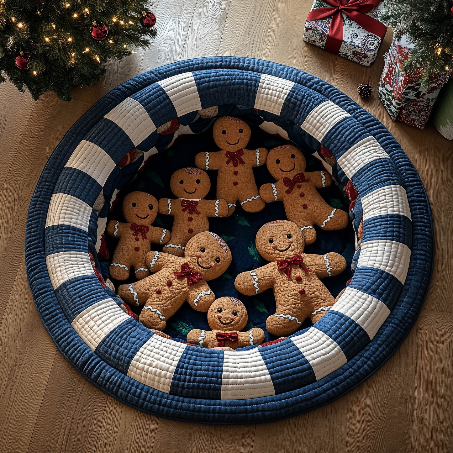 Festive Cookies Quilted Round Mat GFTONT5114