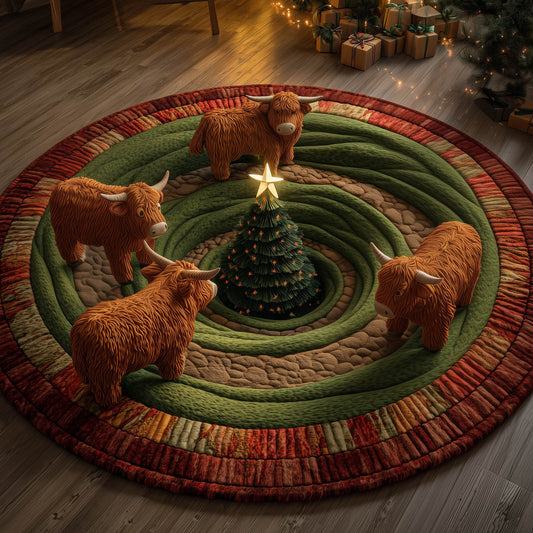 Yuletide Highland Quilted Round Mat GFTONT5133