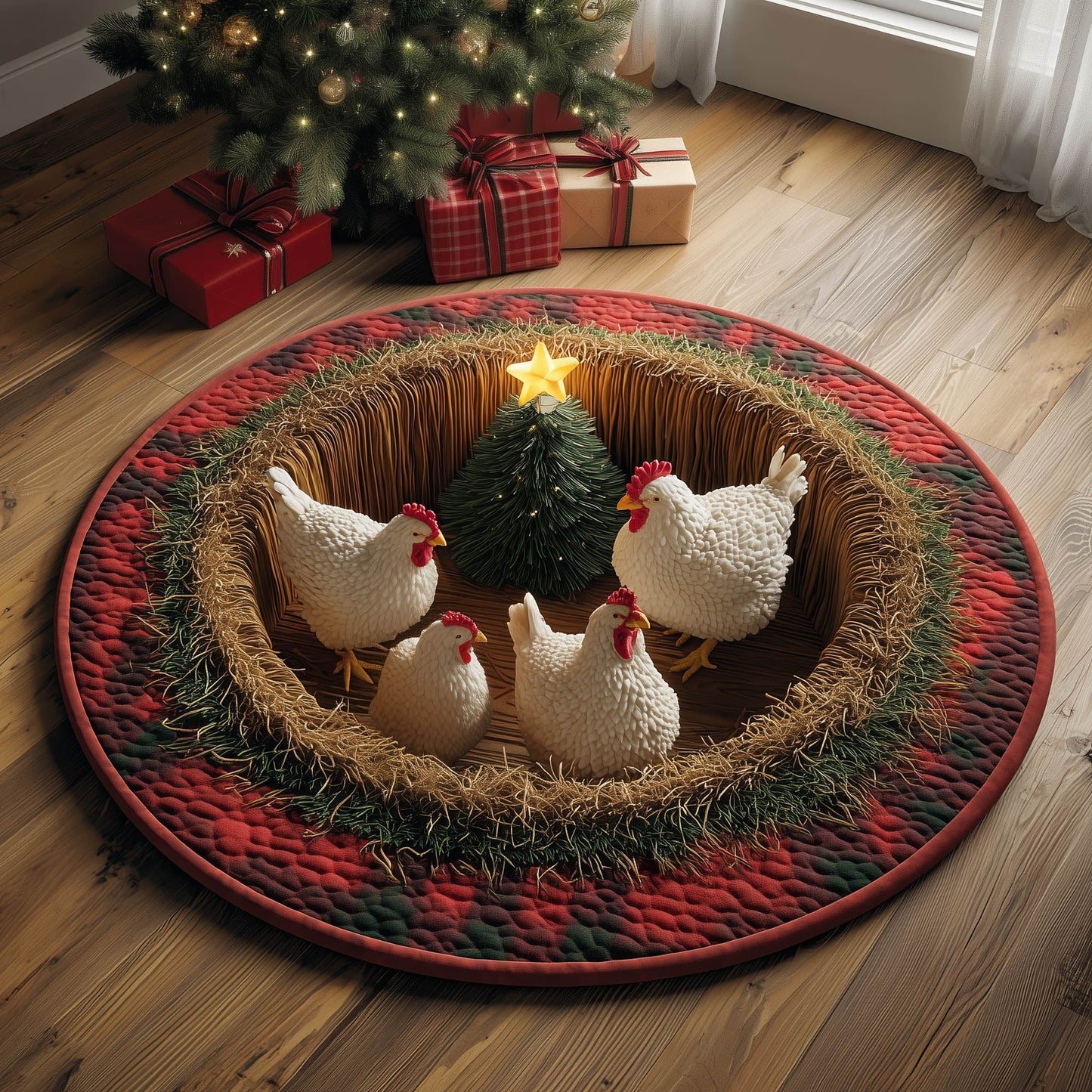 Festive Farmstead Quilted Round Mat GFTONT5138