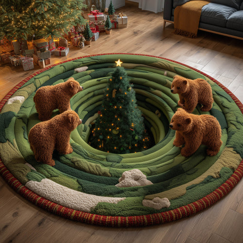 Bear Holiday Quilted Round Mat GFTONT5146