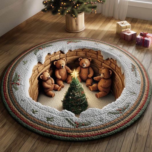 Bear Holiday Quilted Round Mat GFTONT5147