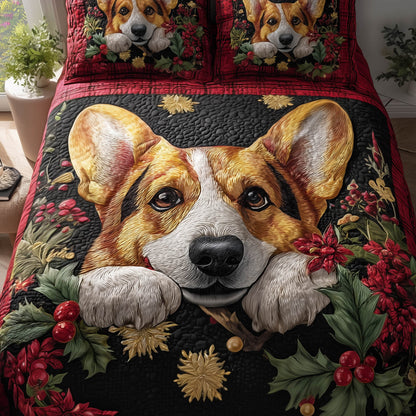 Corgi Holiday Duvet Cover Set GFTONT5159