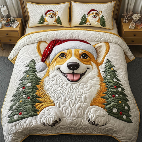 Corgi Holiday Duvet Cover Set GFTONT5161