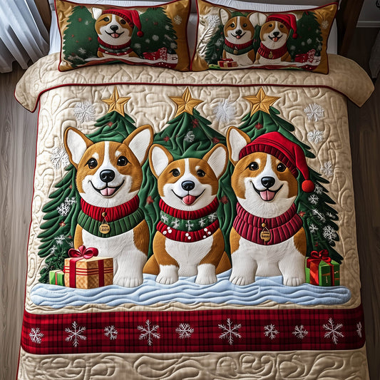 Festive Corgi Duvet Cover Set GFTONT5163