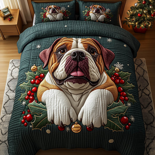 Festive Bulldog Duvet Cover Set GFTONT5168
