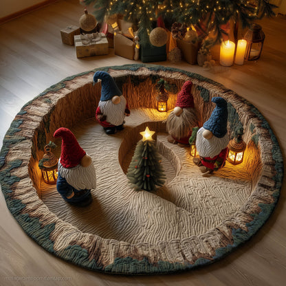Gnome Holiday Quilted Round Mat GFTONT5177