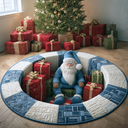 Santa Holiday Quilted Round Mat GFTONT5181