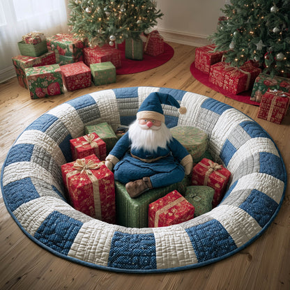 Santa Holiday Quilted Round Mat GFTONT5182