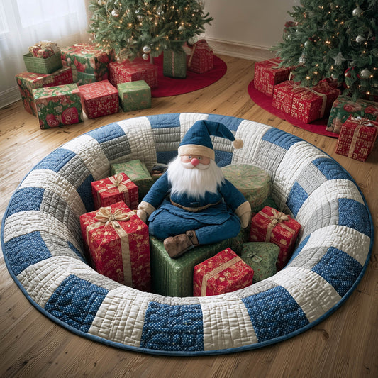Santa Holiday Quilted Round Mat GFTONT5182