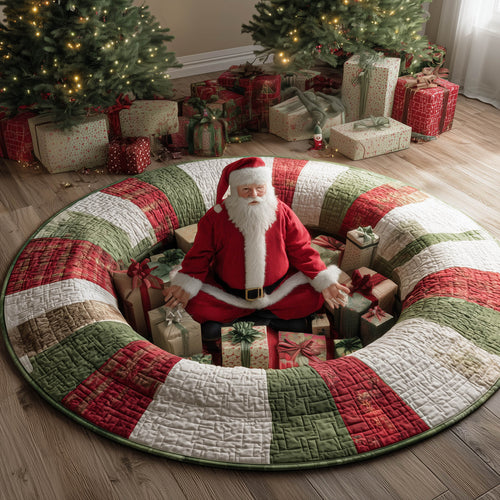 Santa Holiday Quilted Round Mat GFTONT5183
