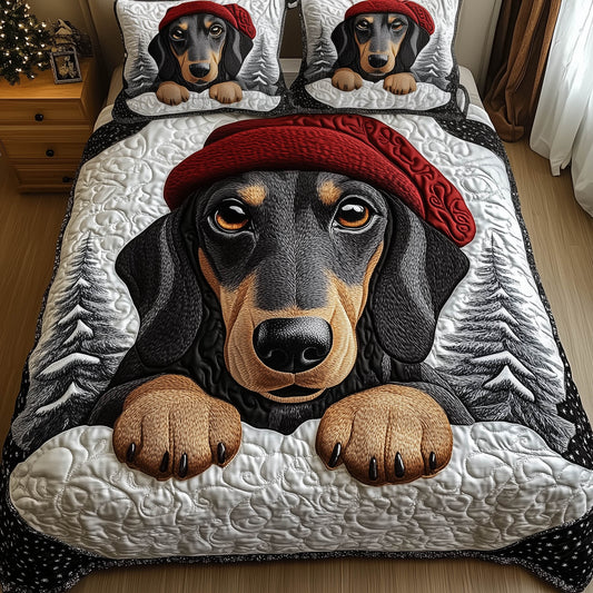 Dachshund Holiday Duvet Cover Set GFTONT5188