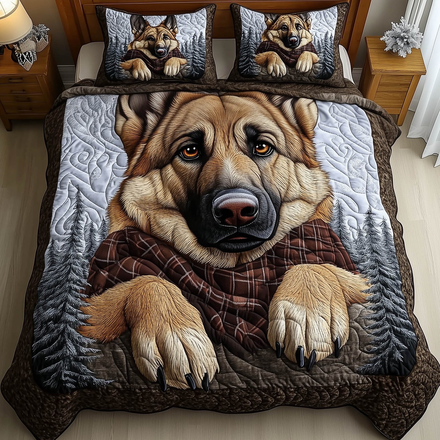 Yuletide German Shepherd Duvet Cover Set GFTONT5197