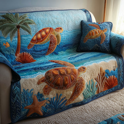 Ocean Breeze Quilted Sofa Cover GFTONT5204