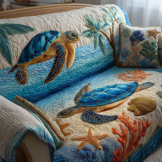 Sea Turtle Quilted Sofa Cover GFTONT5208