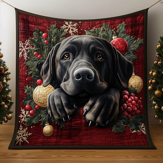 Festive Labrador Quilted Blanket GFTONT5211