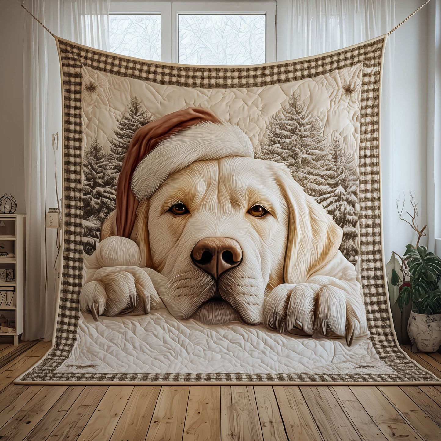Labrador Holiday Quilted Blanket GFTONT5214