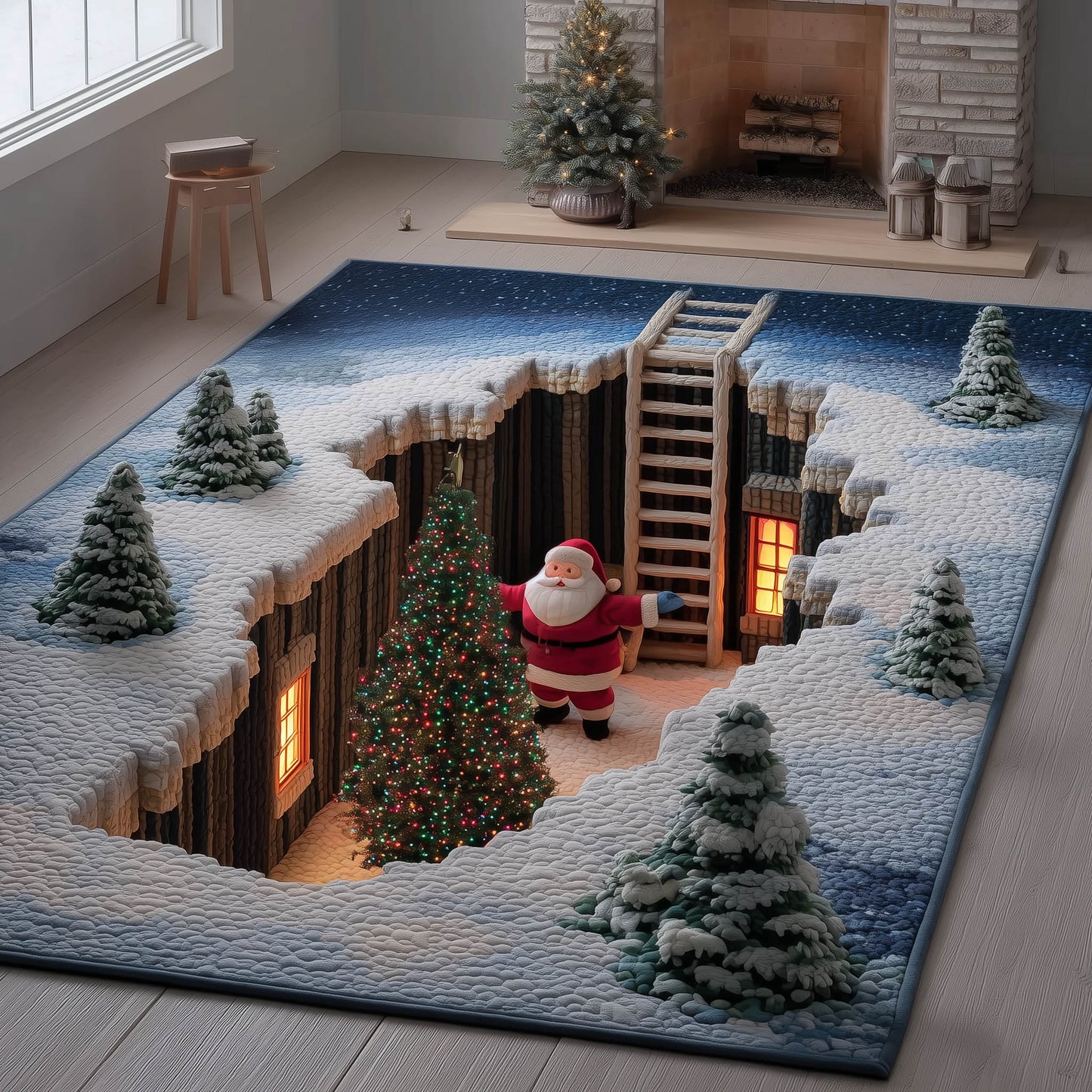 Festive Santa Area Rug GFTONT5234