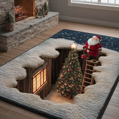 Festive Santa Area Rug GFTONT5235