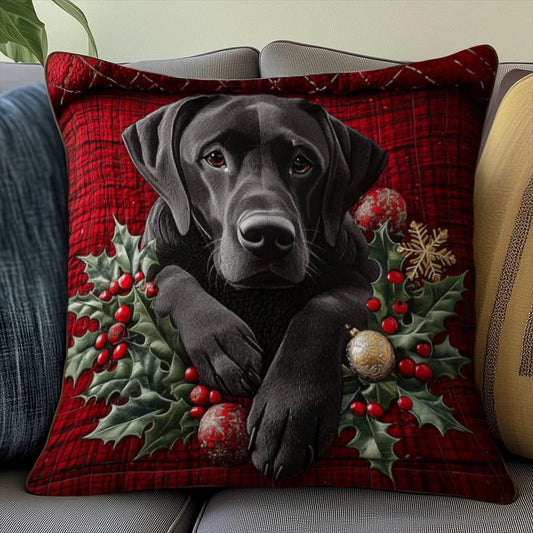 Festive Labrador Quilted Pillow Case GFTONT5239