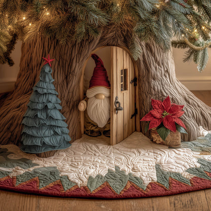 Knock Knock Gnome Quilted Tree Skirt GFTONT5243