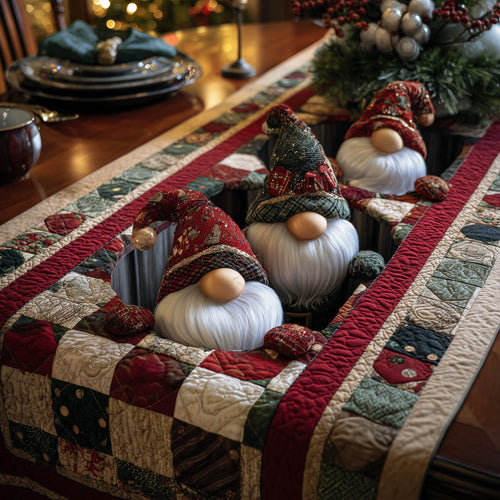 Festive Gnome Quilted Table Runner GFTONT5251
